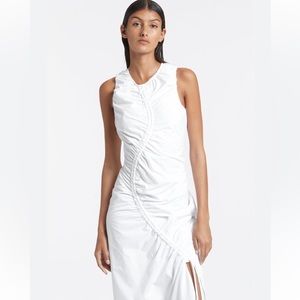 SIR The Label White Ilkin Asymmetrical White Maxi Dress size small
